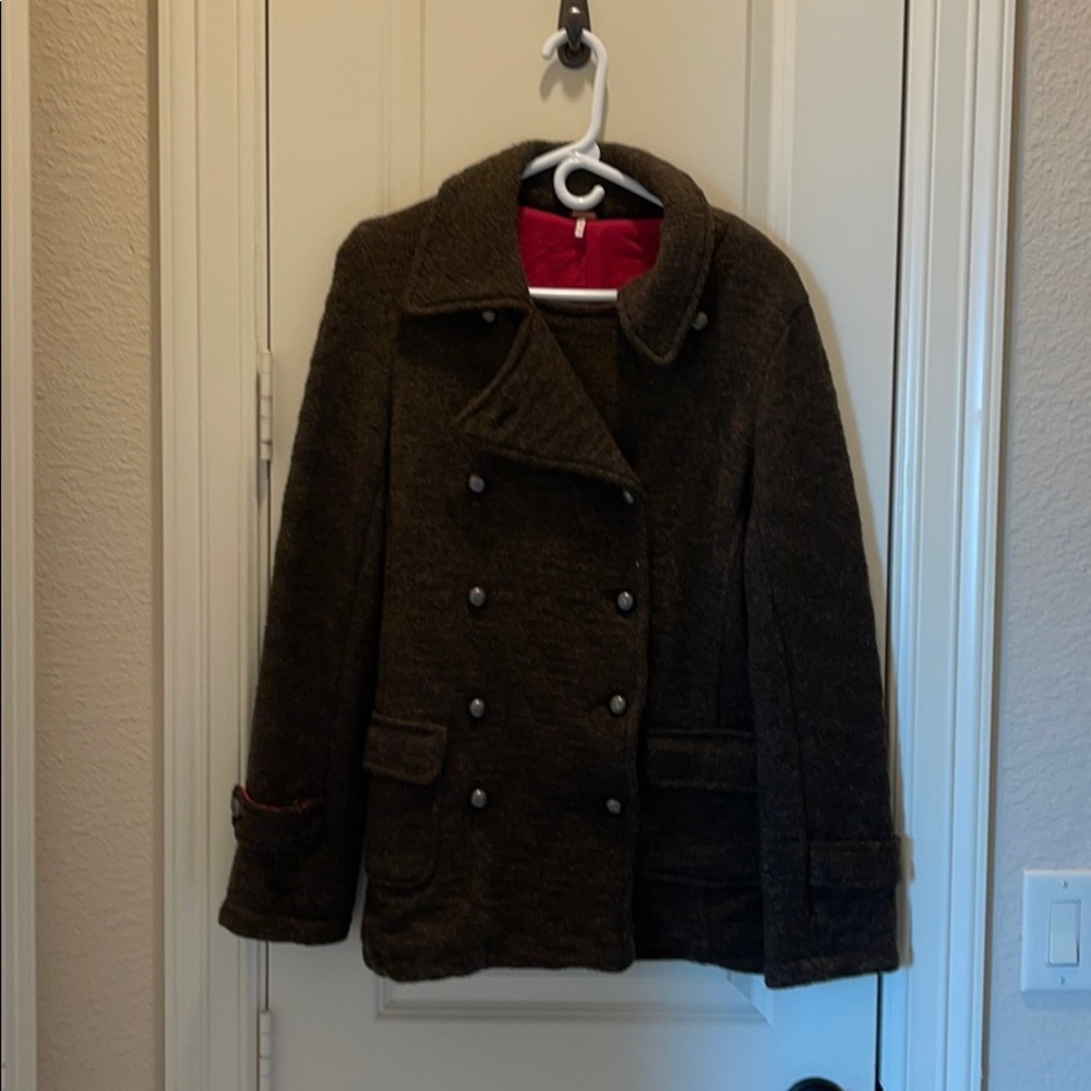 Free People Double-breasted Cardigan with Detail